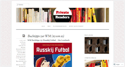 Desktop Screenshot of privatereadersbookclub.com